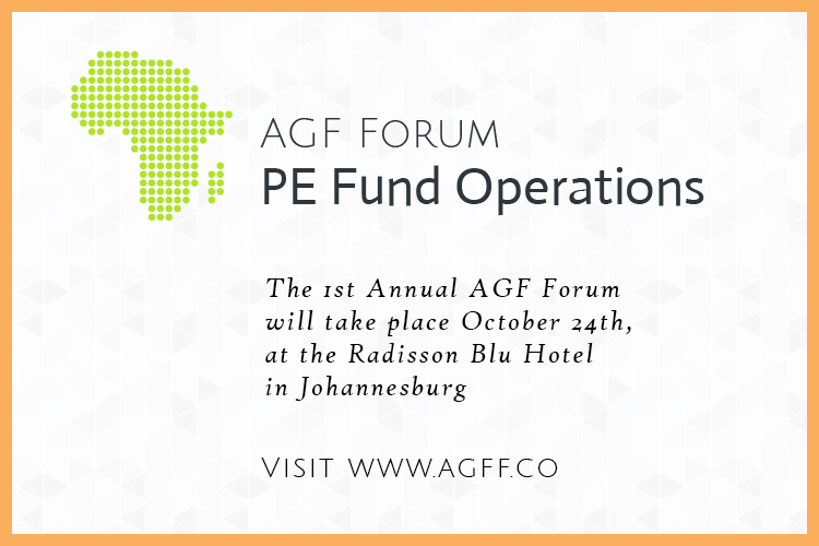 <p>The 2019 AGF Forum will assemble cutting-edge thinkers, management of leading Private Equity Firms (CFOs, COOs, CTOs), and Asset Managers to discuss the major developments that affect private investment fund operations; the forum will take place October 29th, 2019 at the Radisson Blu Hotel in Johannesburg.</p>

<p>Visit <a href="https://www.agff.co">www.agff.co</a></p>
